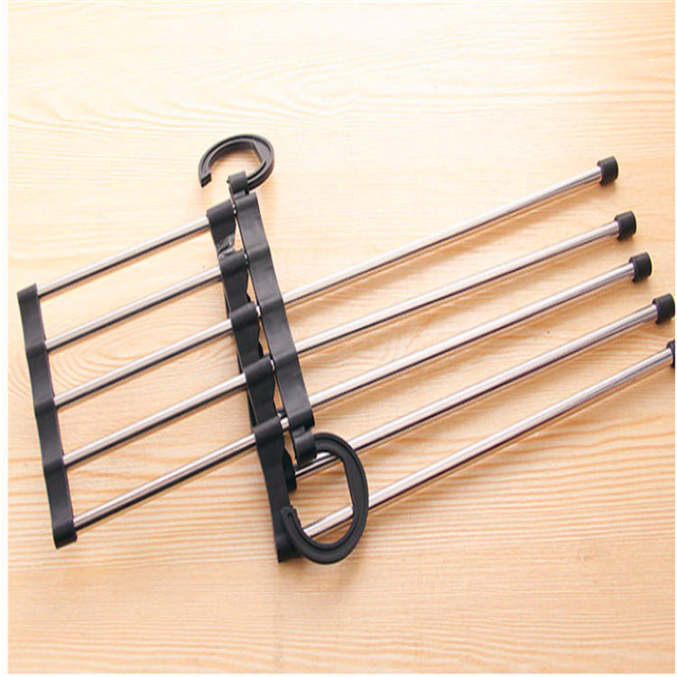 Retraktierbarer 5-in-1 Magic-Edelstahlkleiderbügel