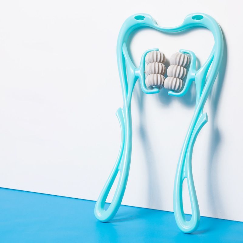 Multifunktionaler manueller Nackenmassagegerät mit sechs Rädern