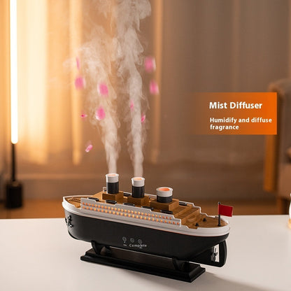 Kreativer Retro-Schiff Aroma-Diffusor Ultraschall-Speiben-Ring Qualle Spray-Luftbefeuchter