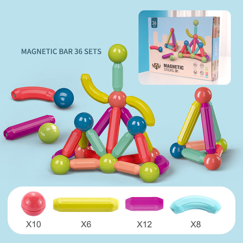 Babyspielzeug Magnetische Stabbausteine Spiel Magneten Kinder Set Magnete für Kinder Magnetische Bausteine