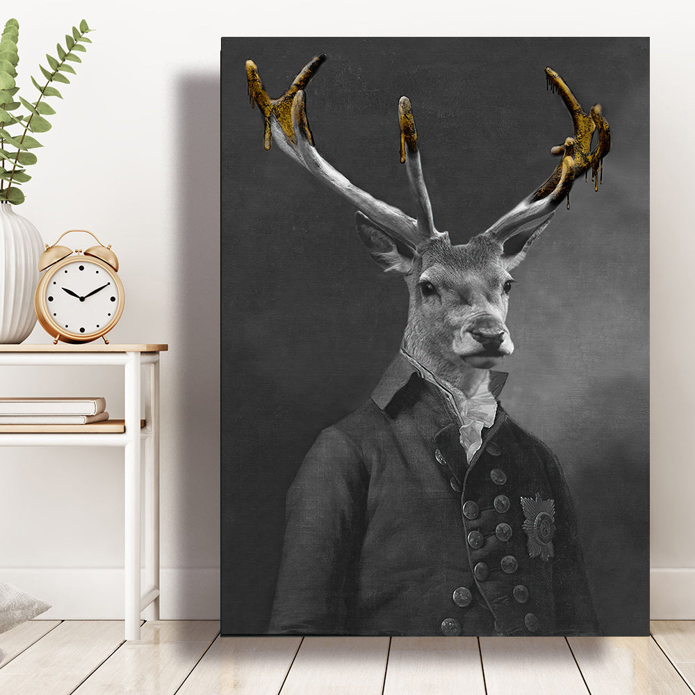 Wohnzimmer Dekor Schwarz Wildlife Poster