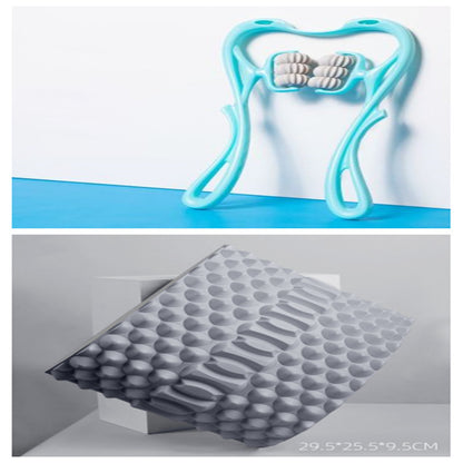 Multifunktionaler manueller Nackenmassagegerät mit sechs Rädern