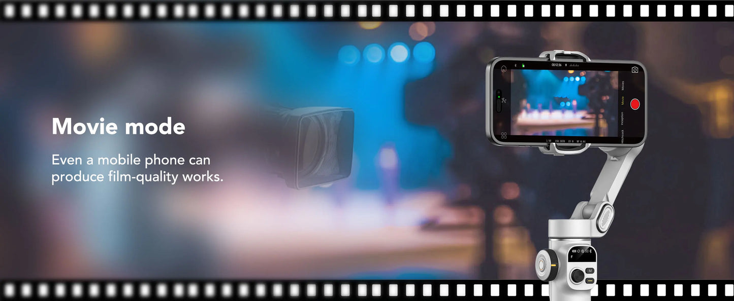 AOCHUAN Smart X2 – 3-Achsen-Smartphone-Gimbal mit ausziehbarem Stativarm und LED-Display.