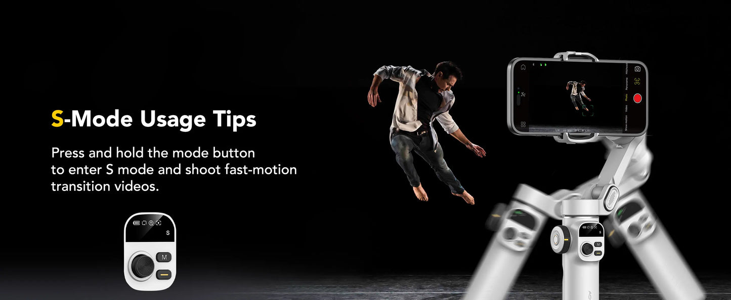 AOCHUAN Smart X2 – 3-Achsen-Smartphone-Gimbal mit ausziehbarem Stativarm und LED-Display.