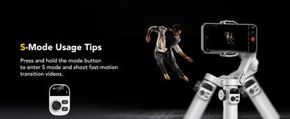 AOCHUAN Smart X2 – 3-Achsen-Smartphone-Gimbal mit ausziehbarem Stativarm und LED-Display.