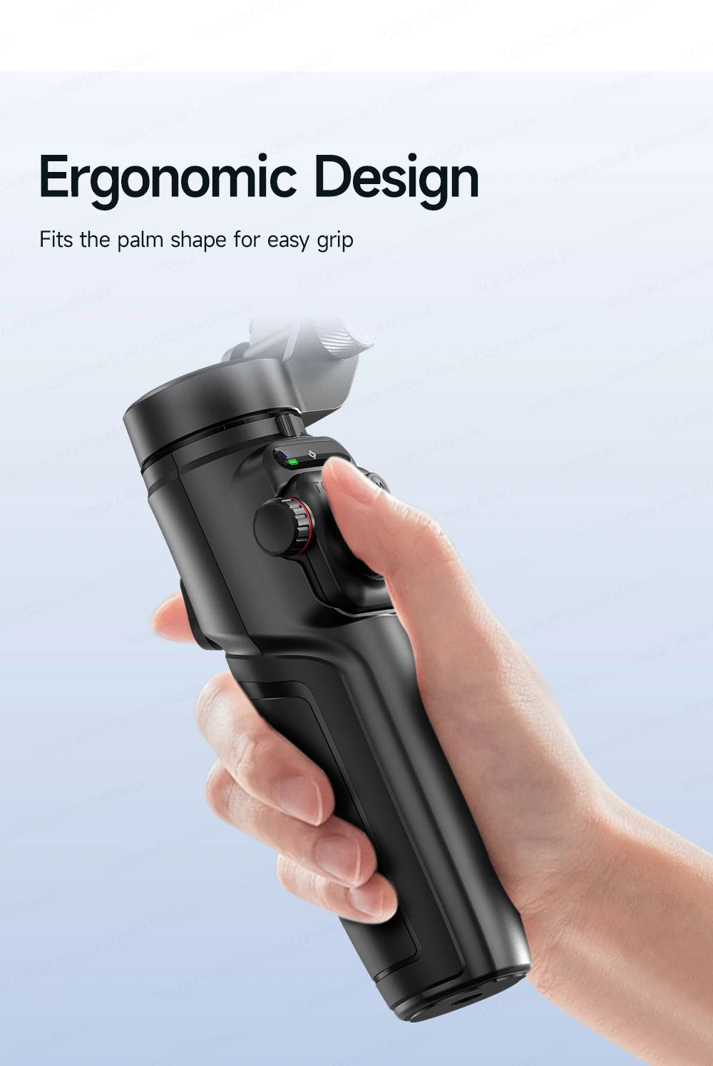 TOKQI M06 KI-Tracking-Gimbal Anti-Schütteln-Stabilisator mit integriertem Teleskopstab und kabellosem Mikrofon für Smartphone-Aufnahmen und Vlogs