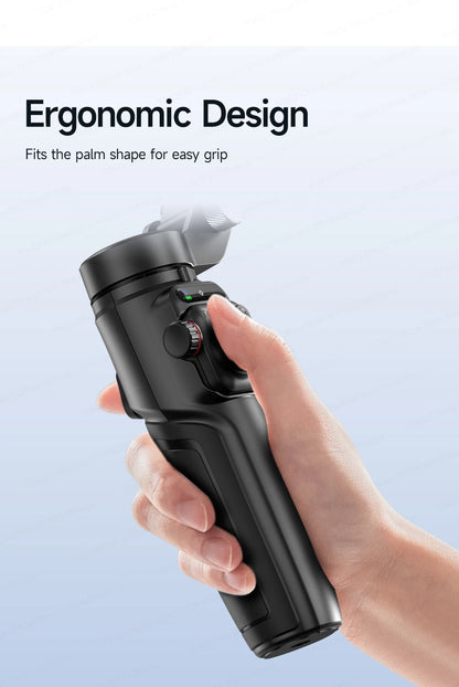 TOKQI M06 KI-Tracking-Gimbal Anti-Schütteln-Stabilisator mit integriertem Teleskopstab und kabellosem Mikrofon für Smartphone-Aufnahmen und Vlogs