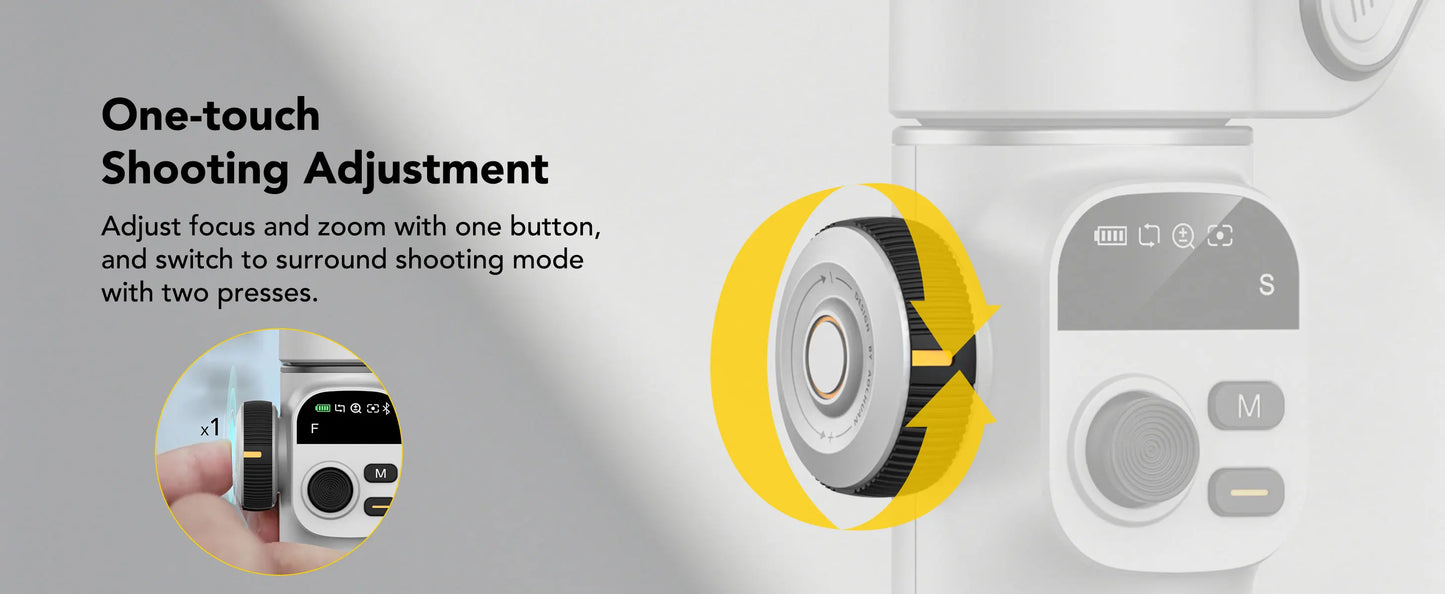 AOCHUAN Smart X2 – 3-Achsen-Smartphone-Gimbal mit ausziehbarem Stativarm und LED-Display.