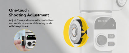 AOCHUAN Smart X2 – 3-Achsen-Smartphone-Gimbal mit ausziehbarem Stativarm und LED-Display.