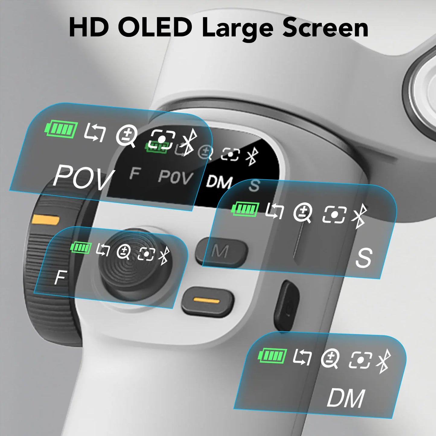 AOCHUAN Smart X2 – 3-Achsen-Smartphone-Gimbal mit ausziehbarem Stativarm und LED-Display.