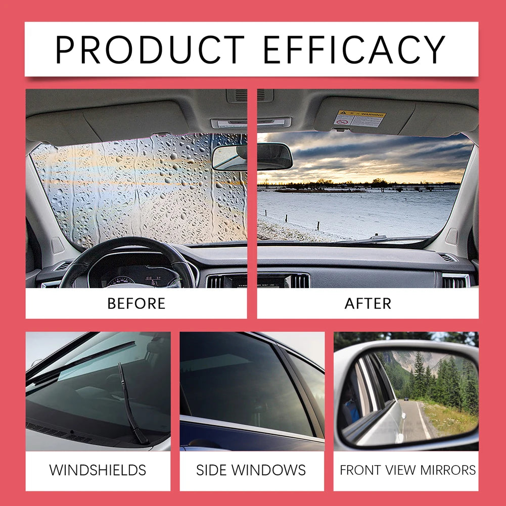Auto-Glas-Ölfilm-Entferner, Glasreinigungsplatte, hydrophobe Glasbeschichtung, Frontscheiben- und Fensterreiniger, Auto-Glas-Ölfilm-Nachfüllreiniger mit Bürste.