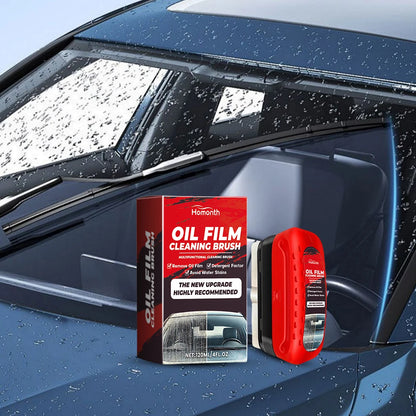 Auto-Glas-Ölfilm-Entferner, Glasreinigungsplatte, hydrophobe Glasbeschichtung, Frontscheiben- und Fensterreiniger, Auto-Glas-Ölfilm-Nachfüllreiniger mit Bürste.