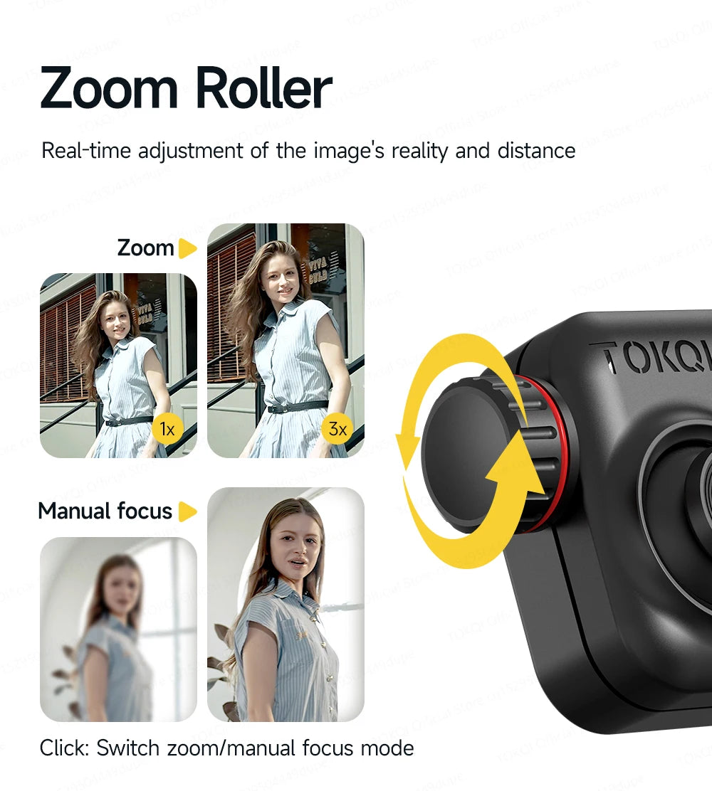 TOKQI M06 KI-Tracking-Gimbal Anti-Schütteln-Stabilisator mit integriertem Teleskopstab und kabellosem Mikrofon für Smartphone-Aufnahmen und Vlogs