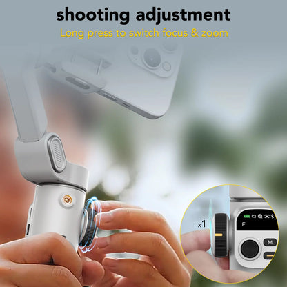 AOCHUAN Smart X2 – 3-Achsen-Smartphone-Gimbal mit ausziehbarem Stativarm und LED-Display.