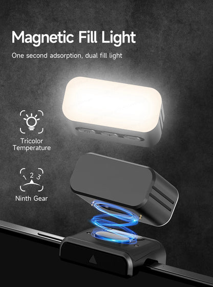 TOKQI M06 KI-Tracking-Gimbal Anti-Schütteln-Stabilisator mit integriertem Teleskopstab und kabellosem Mikrofon für Smartphone-Aufnahmen und Vlogs