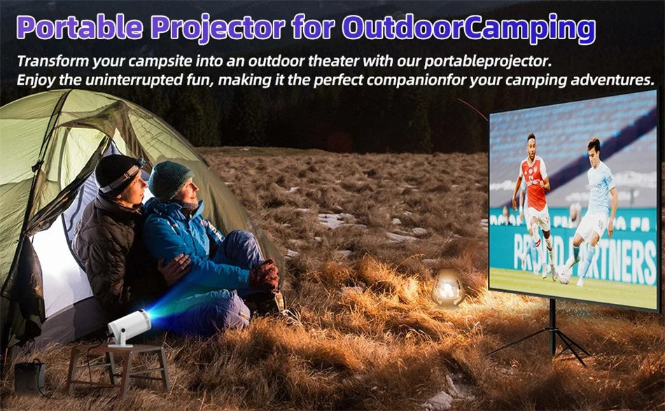 Mini tragbarer Projektor unterstützt 4K 1080P Video Projektor 260ANSI 5G Wifi 180° drehbarer Heimkino-Beamer Smart Outdoor-Projektor