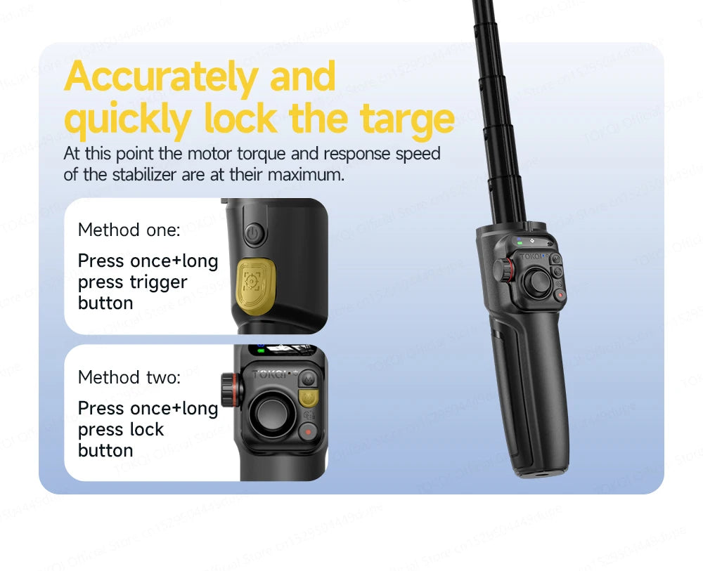 TOKQI M06 KI-Tracking-Gimbal Anti-Schütteln-Stabilisator mit integriertem Teleskopstab und kabellosem Mikrofon für Smartphone-Aufnahmen und Vlogs