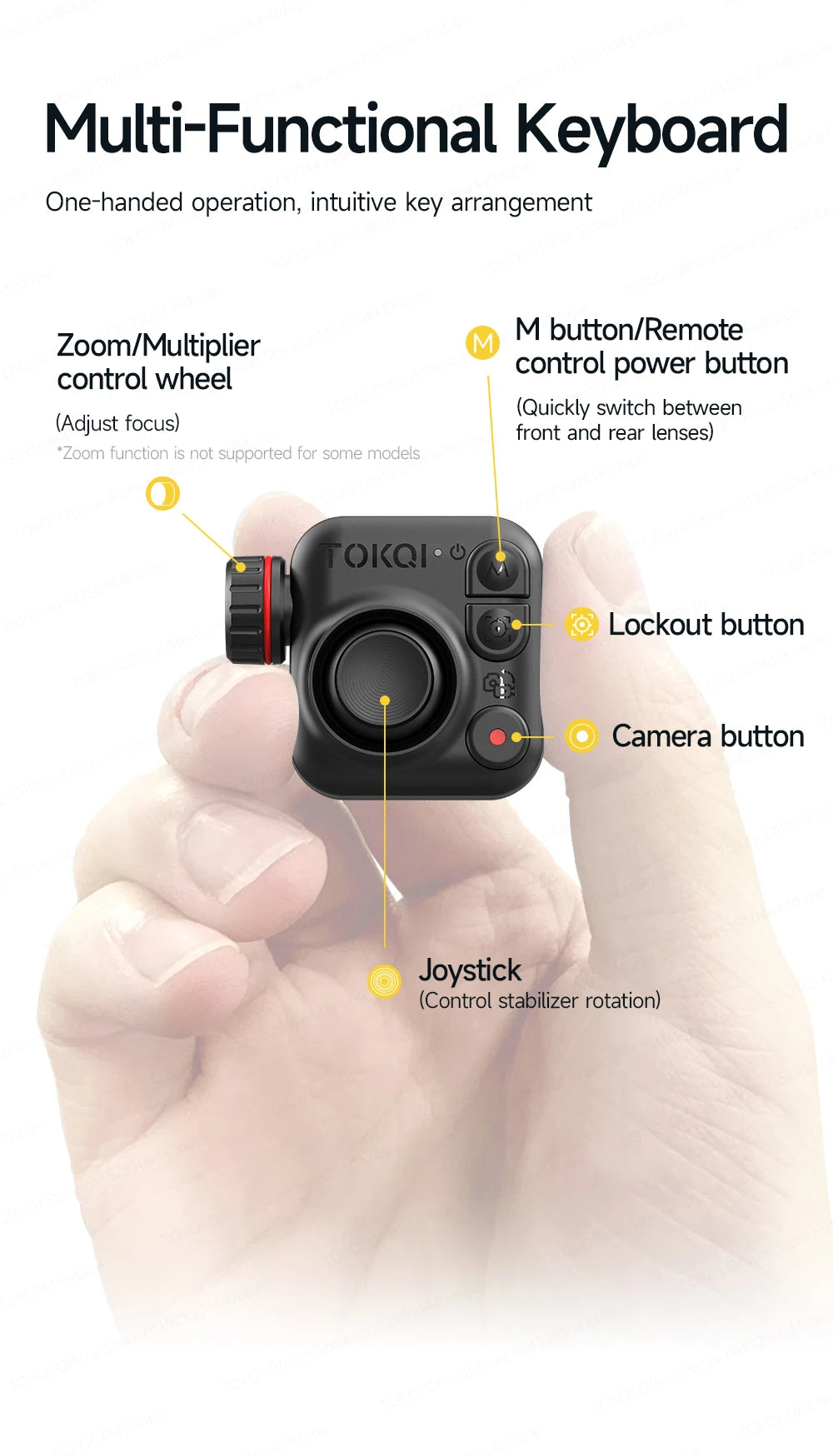 TOKQI M06 KI-Tracking-Gimbal Anti-Schütteln-Stabilisator mit integriertem Teleskopstab und kabellosem Mikrofon für Smartphone-Aufnahmen und Vlogs