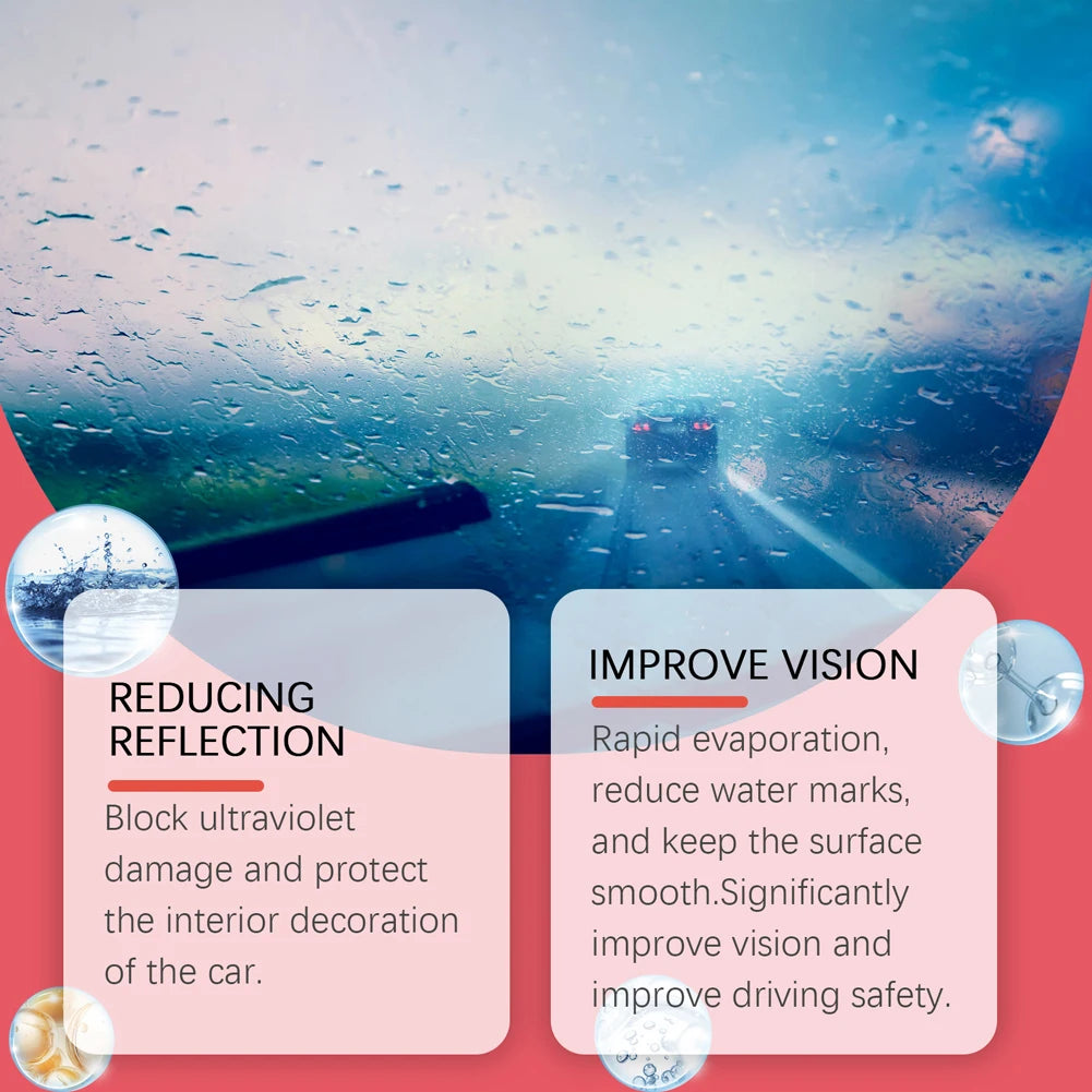 Auto-Glas-Ölfilm-Entferner, Glasreinigungsplatte, hydrophobe Glasbeschichtung, Frontscheiben- und Fensterreiniger, Auto-Glas-Ölfilm-Nachfüllreiniger mit Bürste.