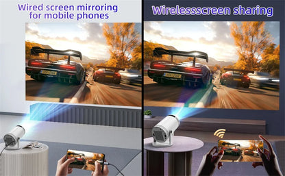 Mini tragbarer Projektor unterstützt 4K 1080P Video Projektor 260ANSI 5G Wifi 180° drehbarer Heimkino-Beamer Smart Outdoor-Projektor
