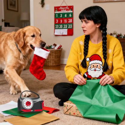 Papierrollenschneider mit Griff - Weihnachtsgeschenkpapier Schneidegerät