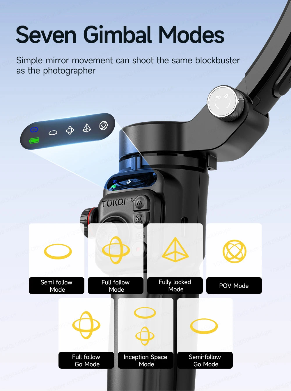 TOKQI M06 KI-Tracking-Gimbal Anti-Schütteln-Stabilisator mit integriertem Teleskopstab und kabellosem Mikrofon für Smartphone-Aufnahmen und Vlogs
