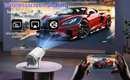 Mini tragbarer Projektor unterstützt 4K 1080P Video Projektor 260ANSI 5G Wifi 180° drehbarer Heimkino-Beamer Smart Outdoor-Projektor