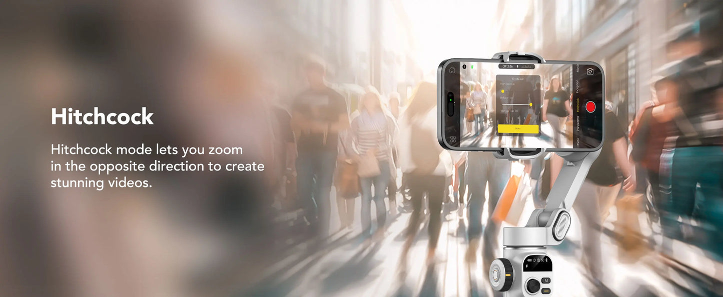 AOCHUAN Smart X2 – 3-Achsen-Smartphone-Gimbal mit ausziehbarem Stativarm und LED-Display.