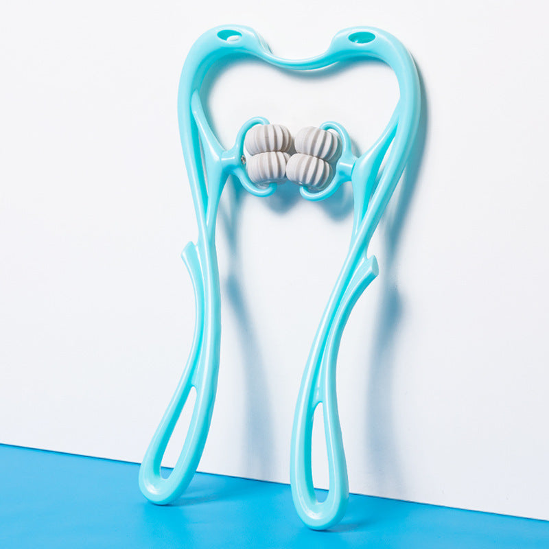 Multifunktionaler manueller Nackenmassagegerät mit sechs Rädern