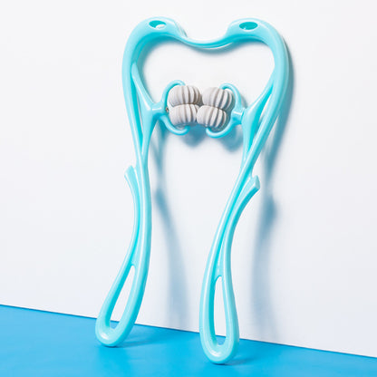 Multifunktionaler manueller Nackenmassagegerät mit sechs Rädern