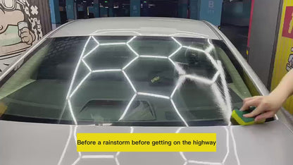 Auto-Glas-Ölfilm-Entferner, Glasreinigungsplatte, hydrophobe Glasbeschichtung, Frontscheiben- und Fensterreiniger, Auto-Glas-Ölfilm-Nachfüllreiniger mit Bürste.